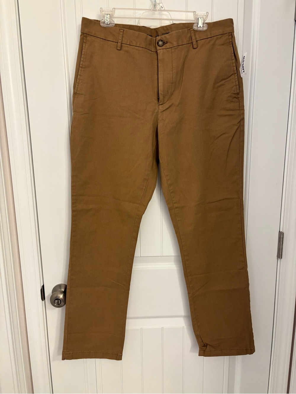 Men's Classic Cotton Chinos in Dark Khaki | Men’s 34x32